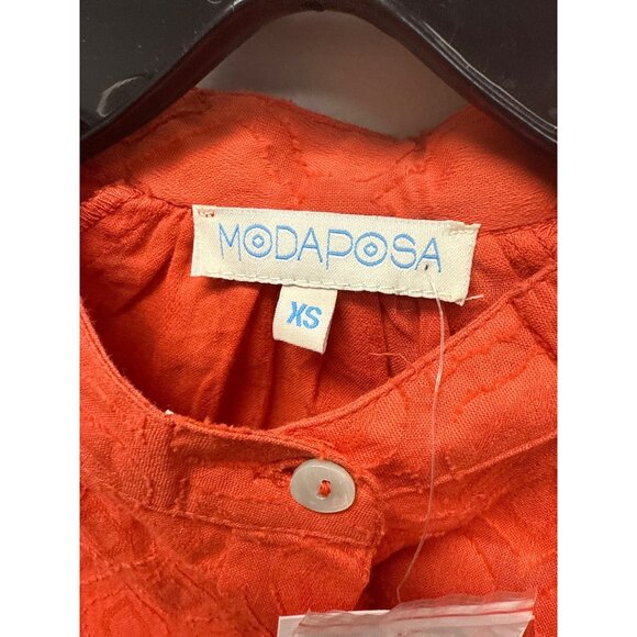 Feliciana Drop Sleeve Jacquard Button Down Blouse ModaPosa XS - Picture 4 of 7